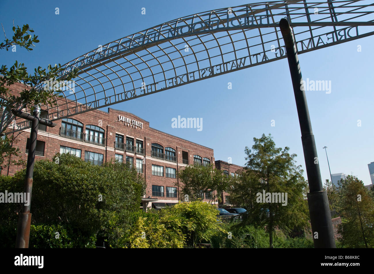 Sabine Street Canoe Launch site, Buffalo Bayou, downtown Houston, Texas
