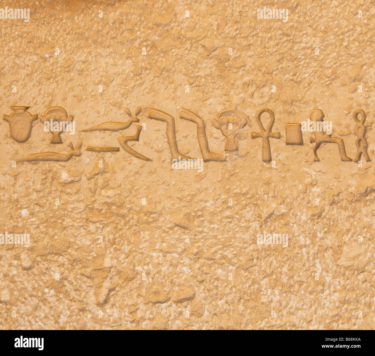 egyptian hieroglyphics from saqqarah cairo Stock Photo