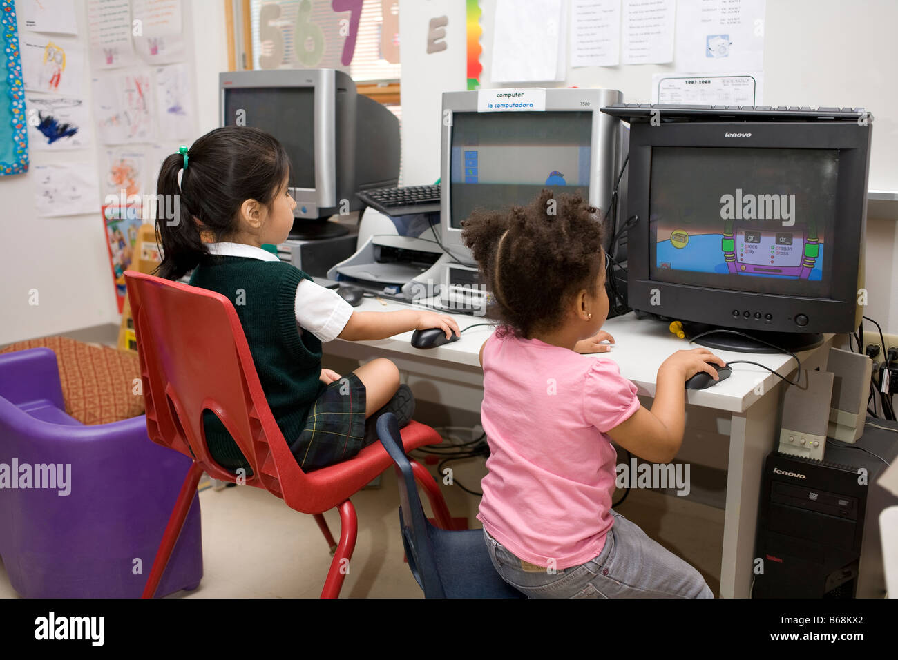 Children Computers School Stock Photos Children Computers School