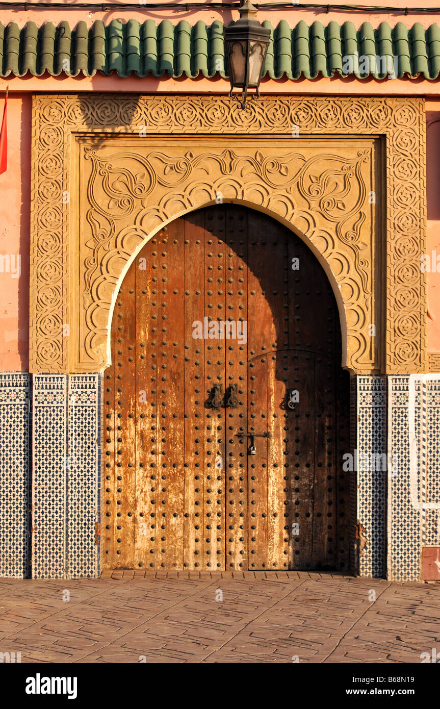 Door to a traditional house in Marrakech, Morocco Stock Photo Alamy