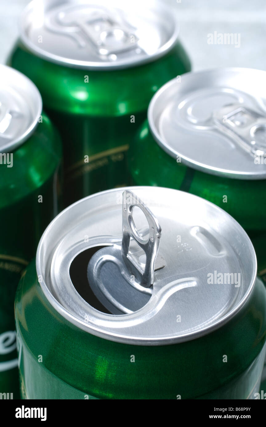 The tops of beer cans with ringpulls Stock Photo Alamy