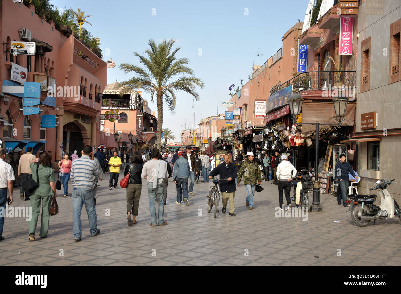 Street scenery in Marrakech, Morocco Stock Photo