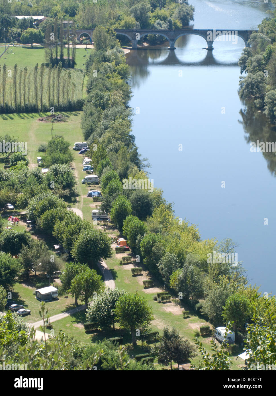 Riverside camp site, the Dordogne Stock Photo Alamy