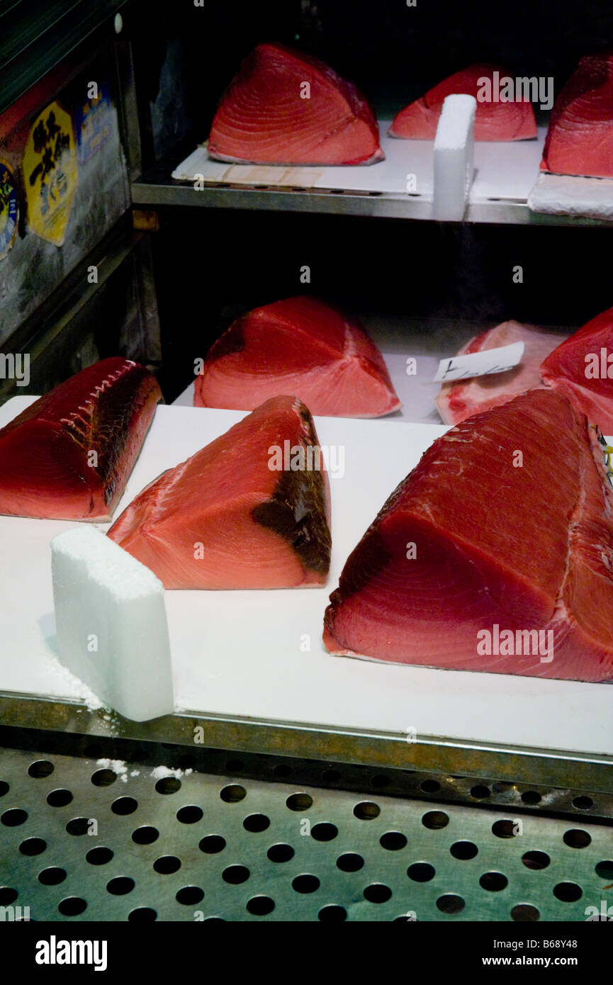 Tuna fillets at The Tsukiji Fish Market in Tokyo, Japan Stock Photo Alamy