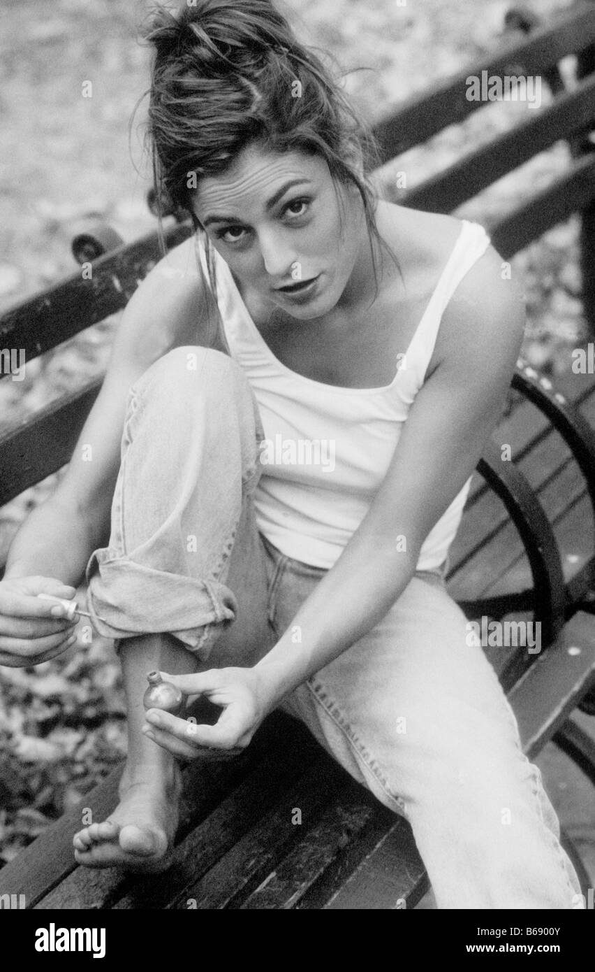 Delighted beautiful young woman Black and White Stock Photos & Images ...