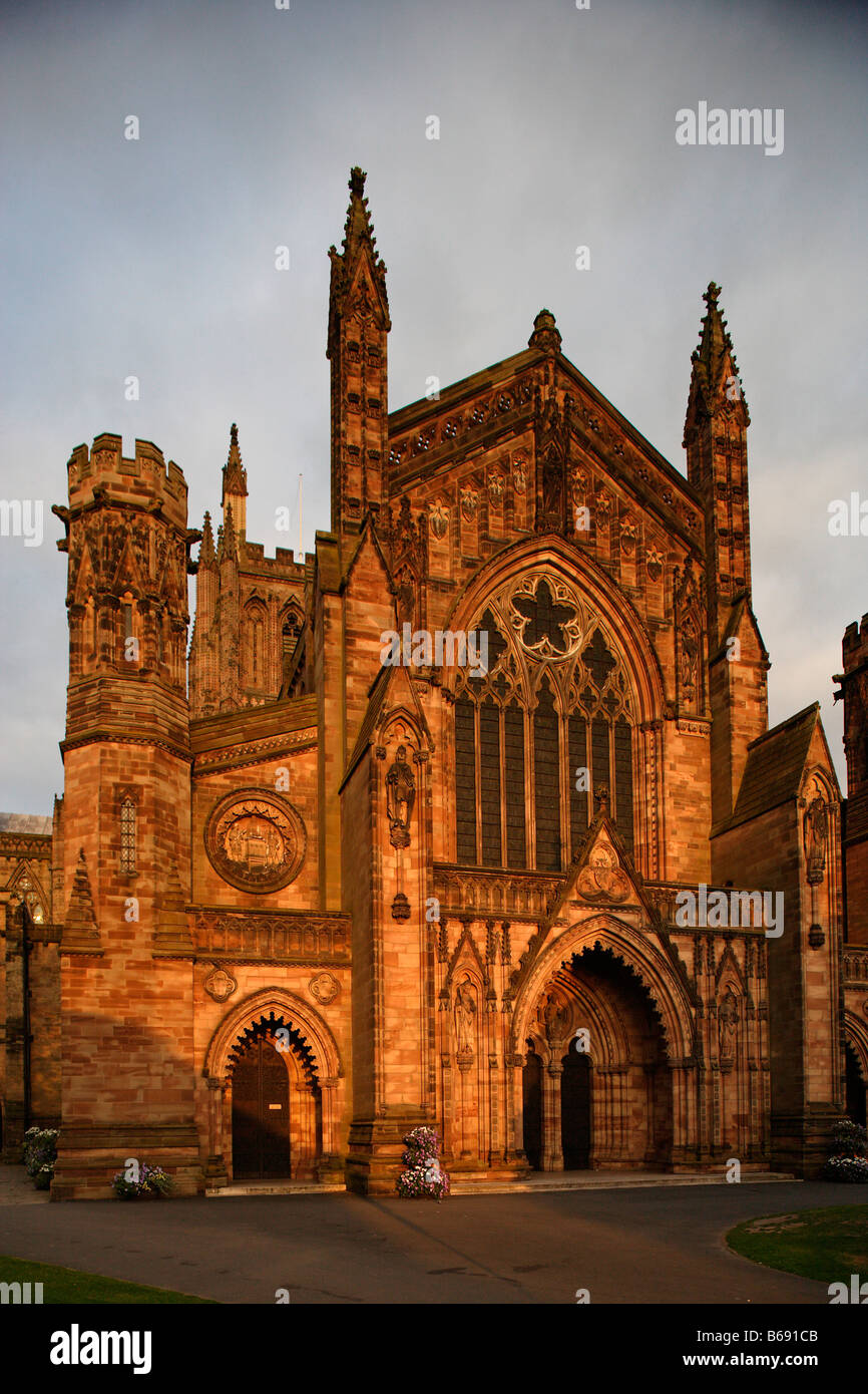Hereford cathedral of St Ethelbert the tower ballflower decoration 12th ...