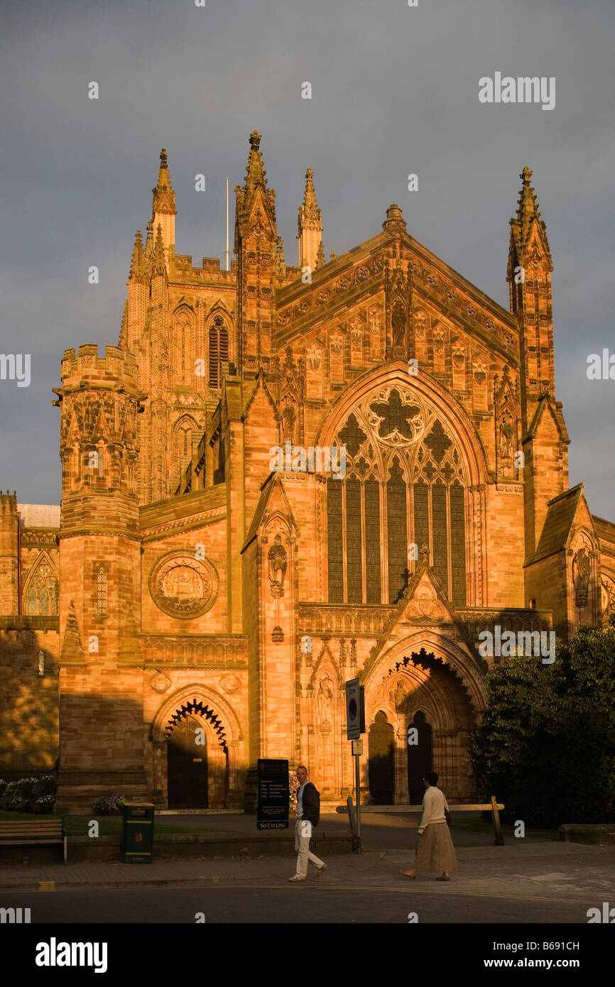 Hereford cathedral of St Ethelbert the tower ballflower decoration 12th ...
