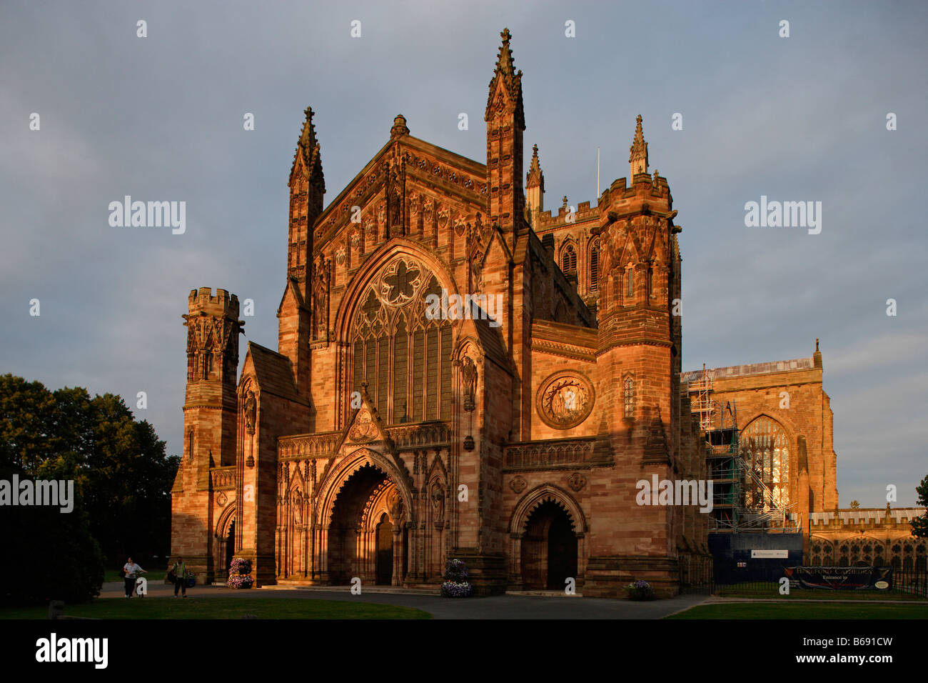 Hereford cathedral of St Ethelbert the tower ballflower decoration 12th ...
