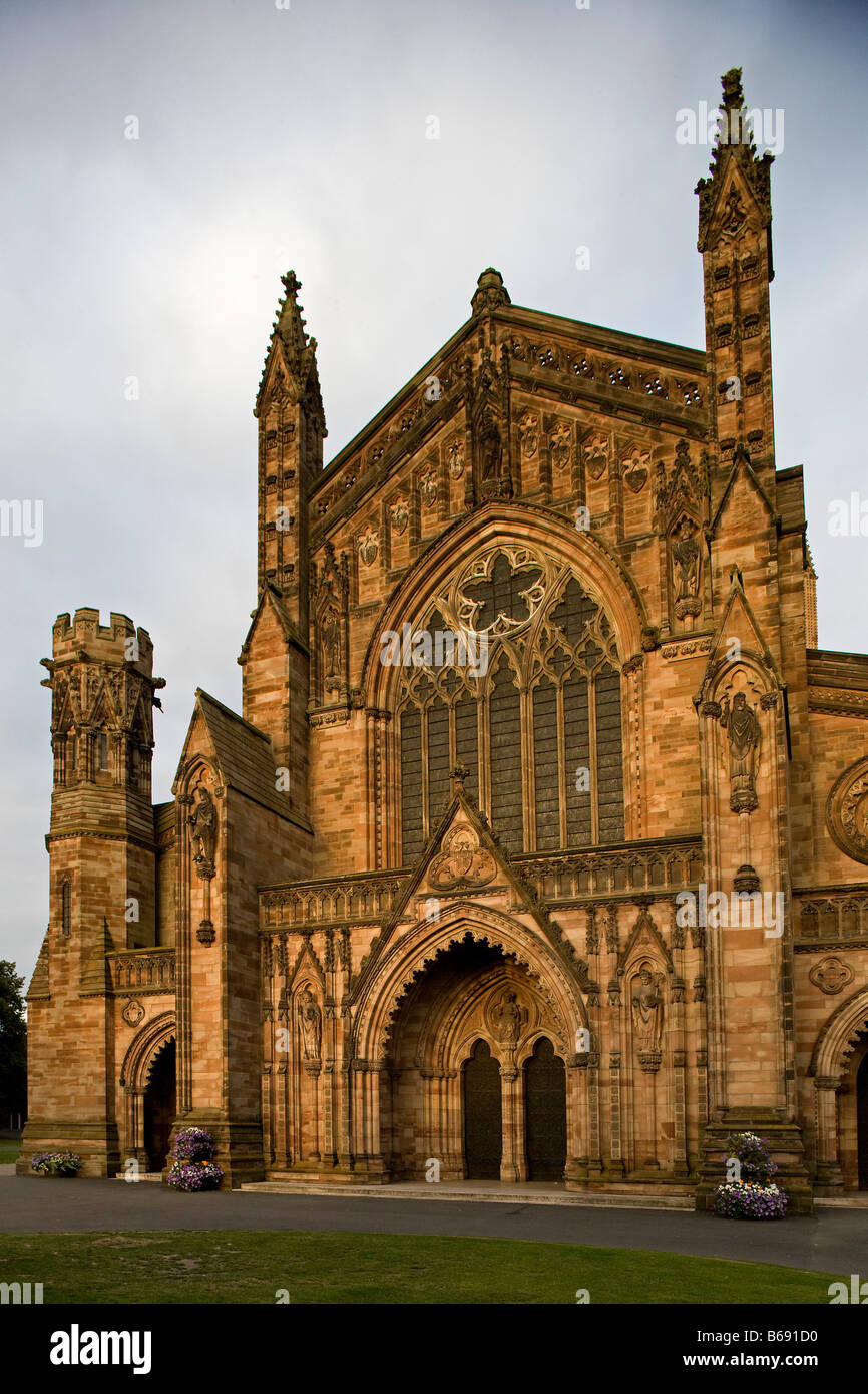 Hereford cathedral of St Ethelbert the tower ballflower decoration 12th ...