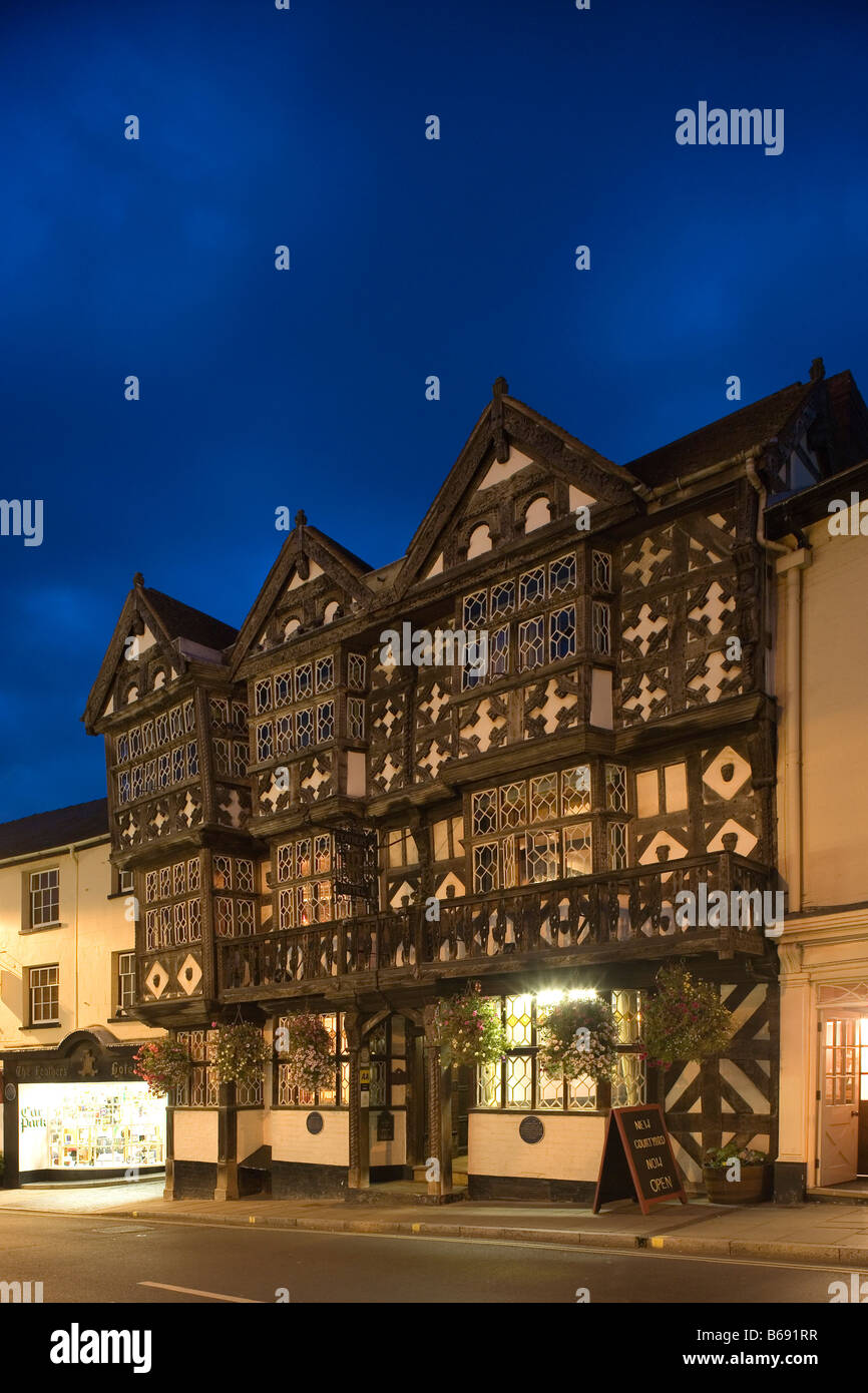 Ludlow Feathers Hotel Jacobean style building timbered Inn since 1670 Shropshire UK Great Britain Stock Photo