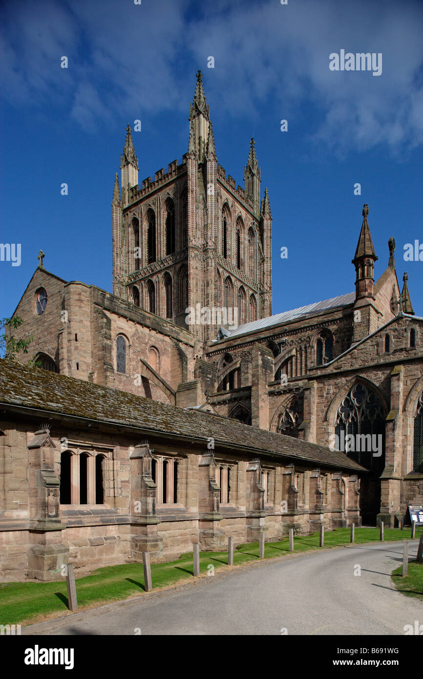 Hereford cathedral of St Ethelbert the tower ballflower decoration 12th ...