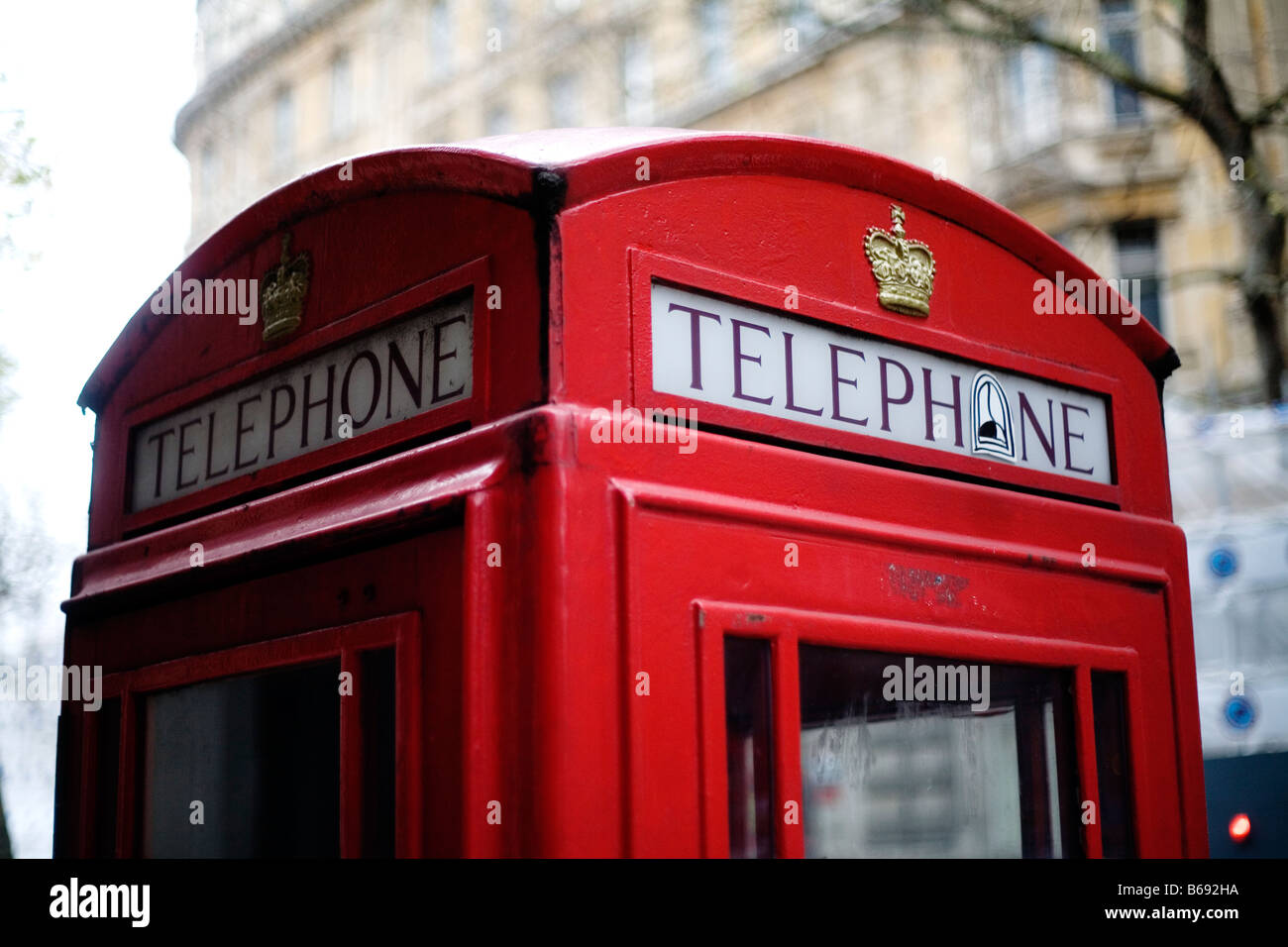 British red telephone box, London Stock Photo Alamy