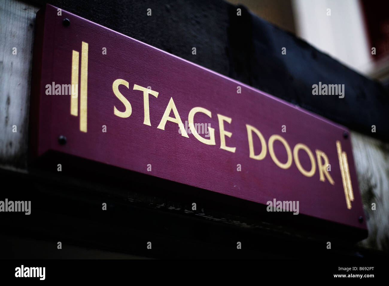 Stage Door to the Playhouse Theatre on Craven Street near the Embankment in Central London Stock Photo