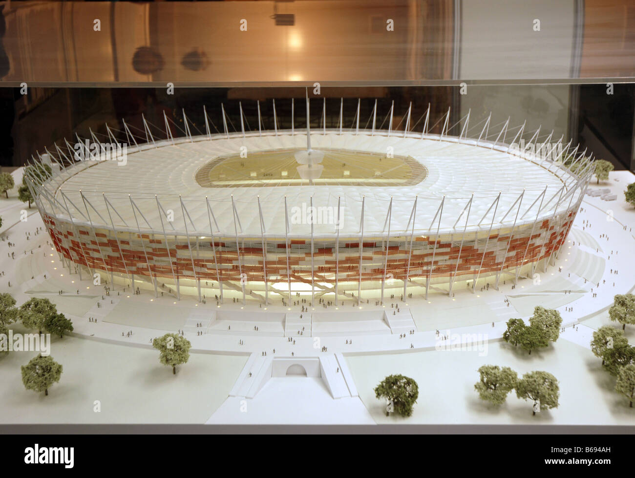 Model of National Stadium in Warsaw, Poland - main arena of UEFA ...