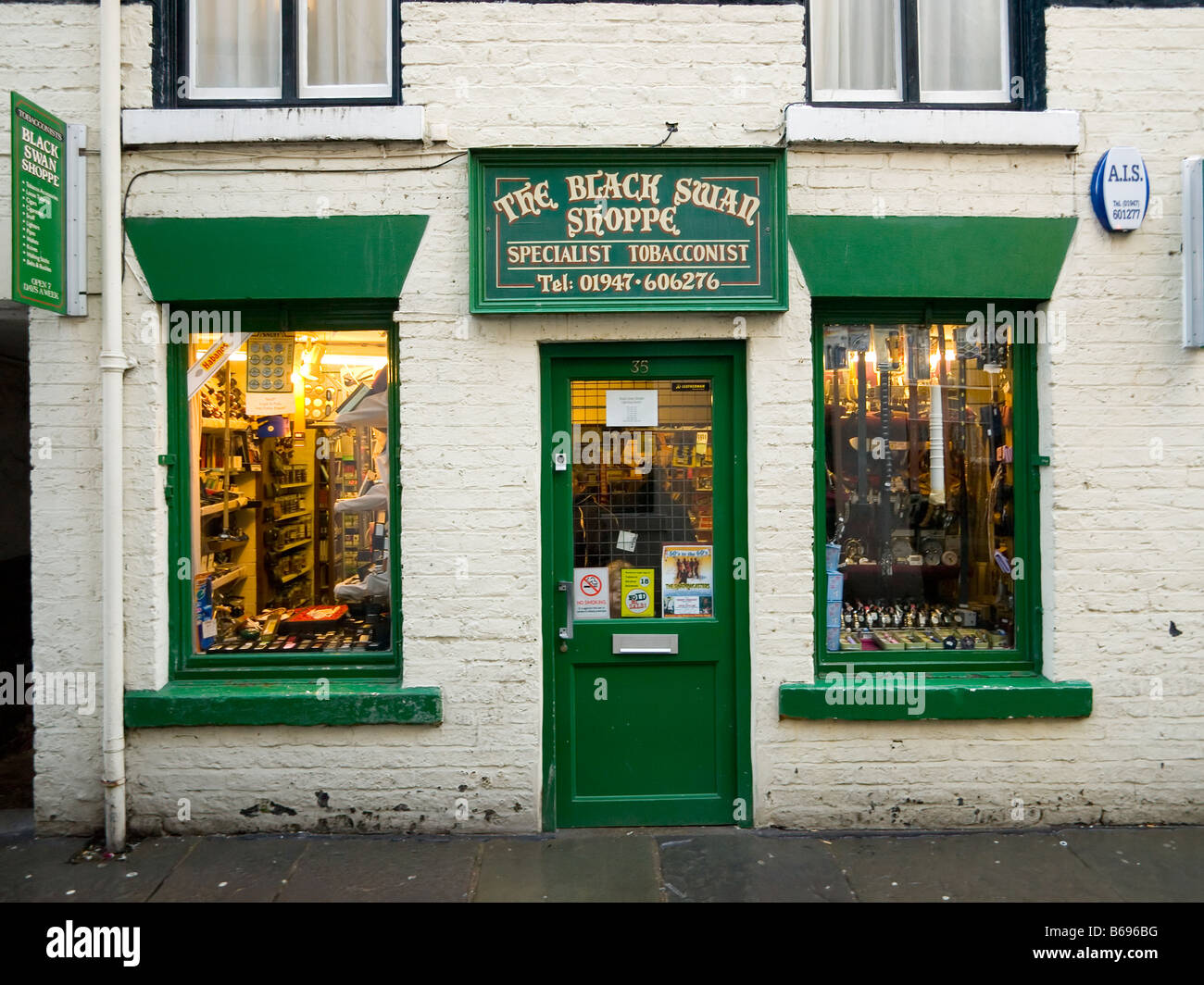 A small tobacconists in Whitby Yorkshire UK Stock Photo -