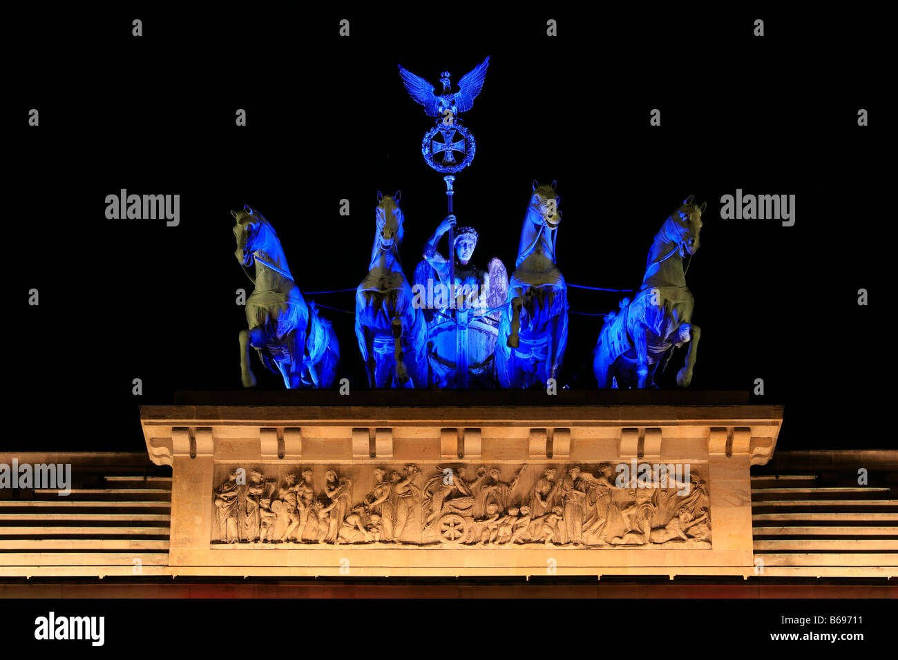 Quadriga On Top Of The Brandenburg Gate In Berlin Germany Four Stock Photo Alamy