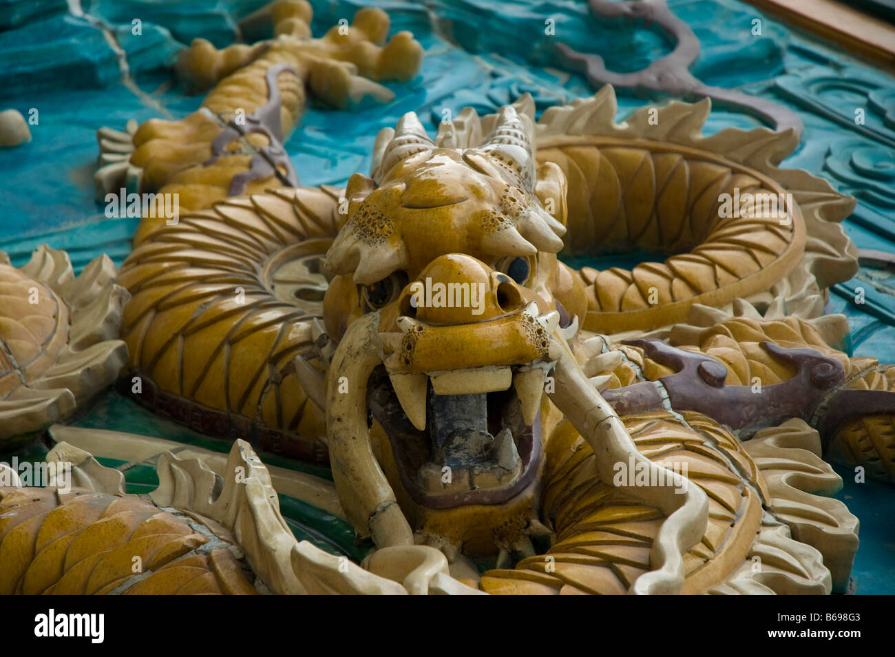 Ceramic tile dragon Stock Photo - Alamy