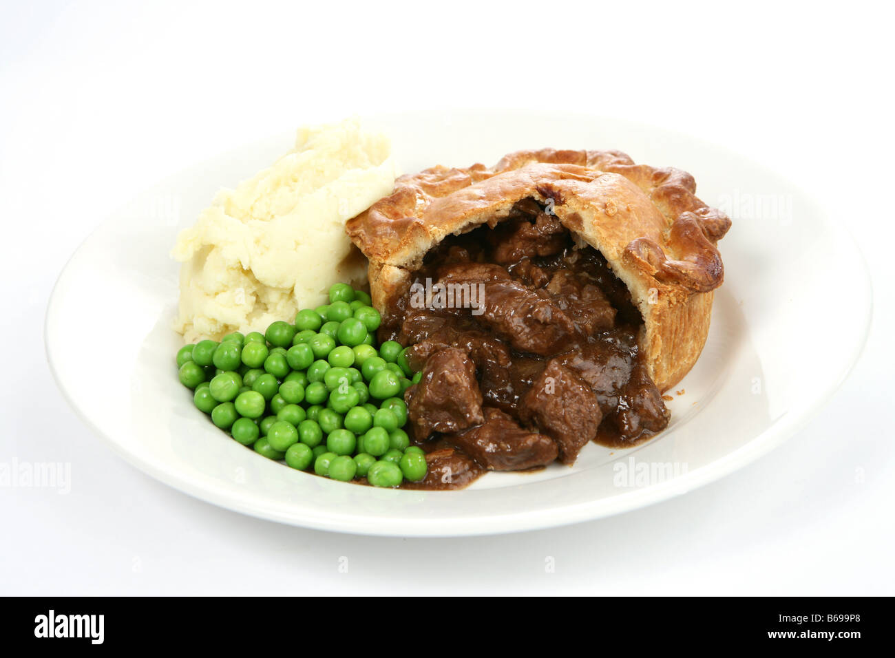 Steak pie with gravy Stock Photo Alamy