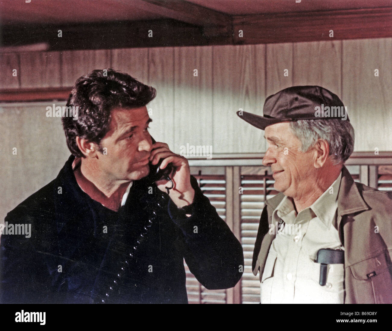 THE ROCKFORD FILES UIS TV series with James Garner at left Stock Photo