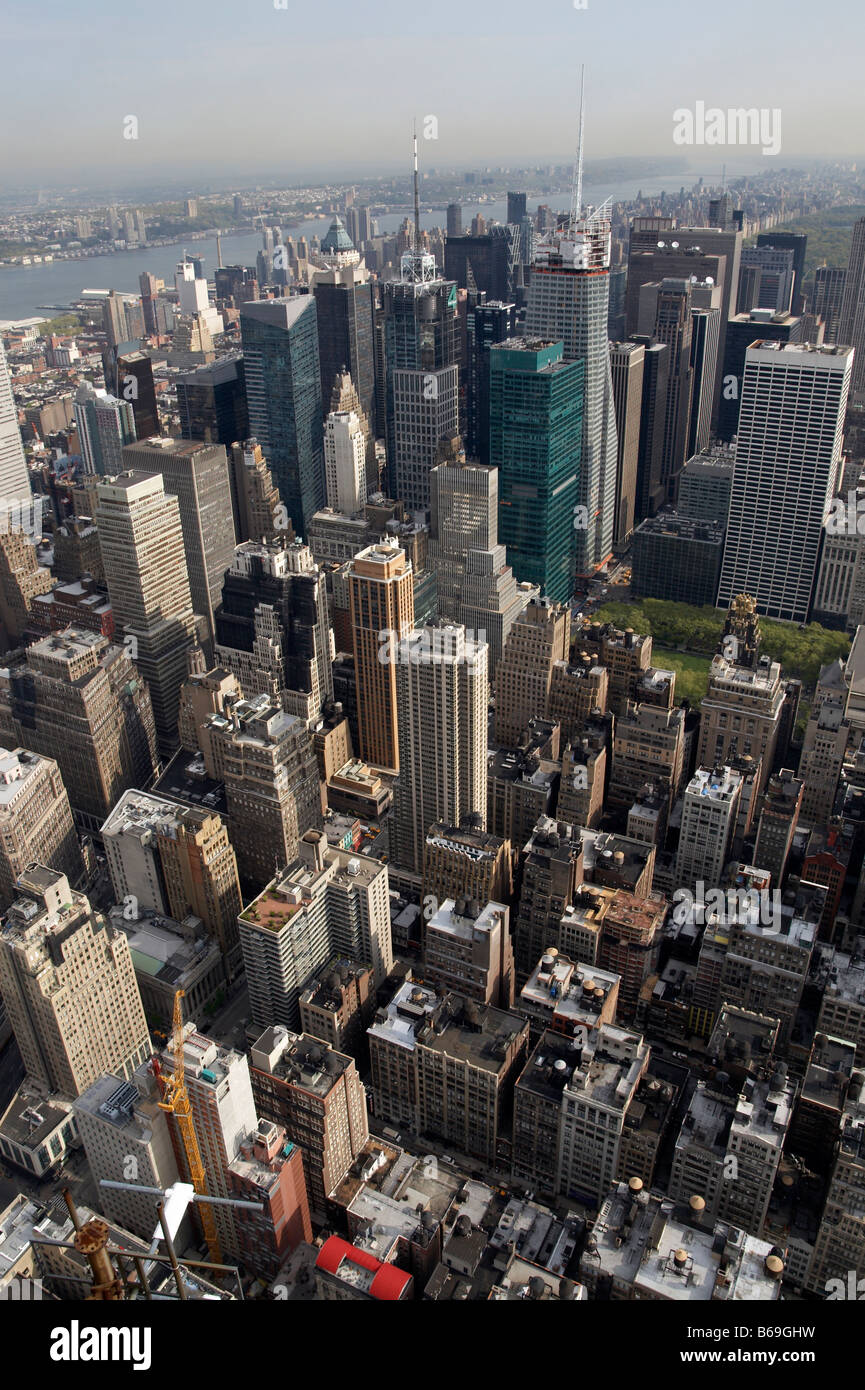 View of Midtown Manhattan from the Empire State building, New York City ...