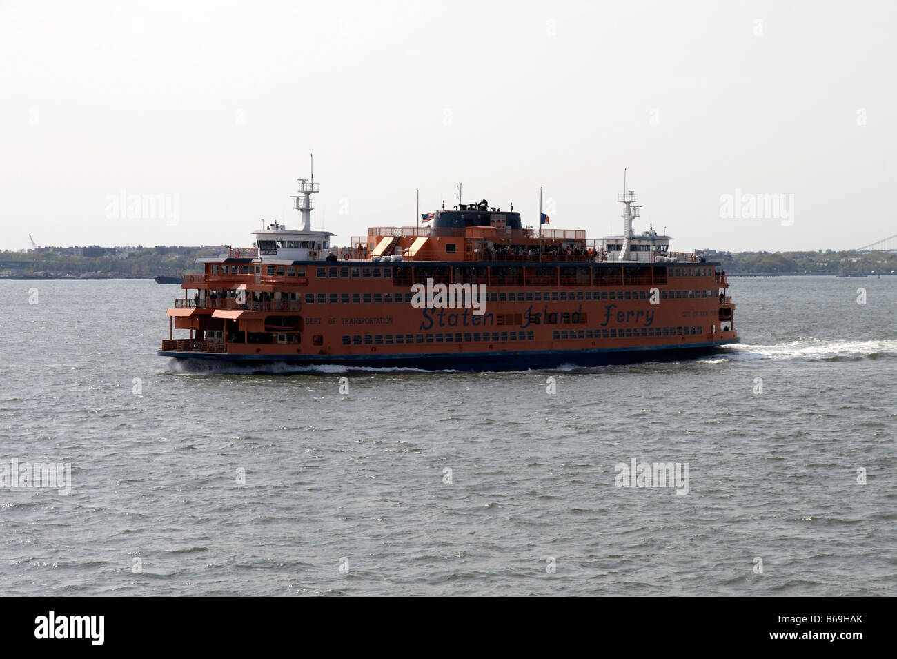 The Staten Island Ferry in Upper New York Bay, New York Stock Photo