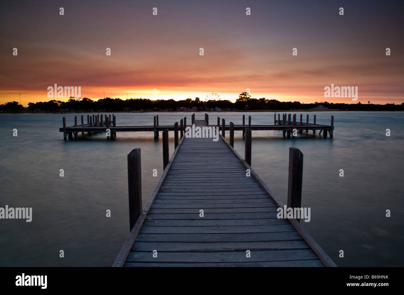 Jetty at Dusk Mandurah Western Australia Stock Photo Alamy