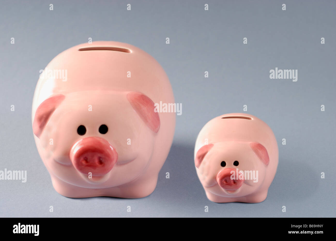 Two piggy banks Stock Photo Alamy