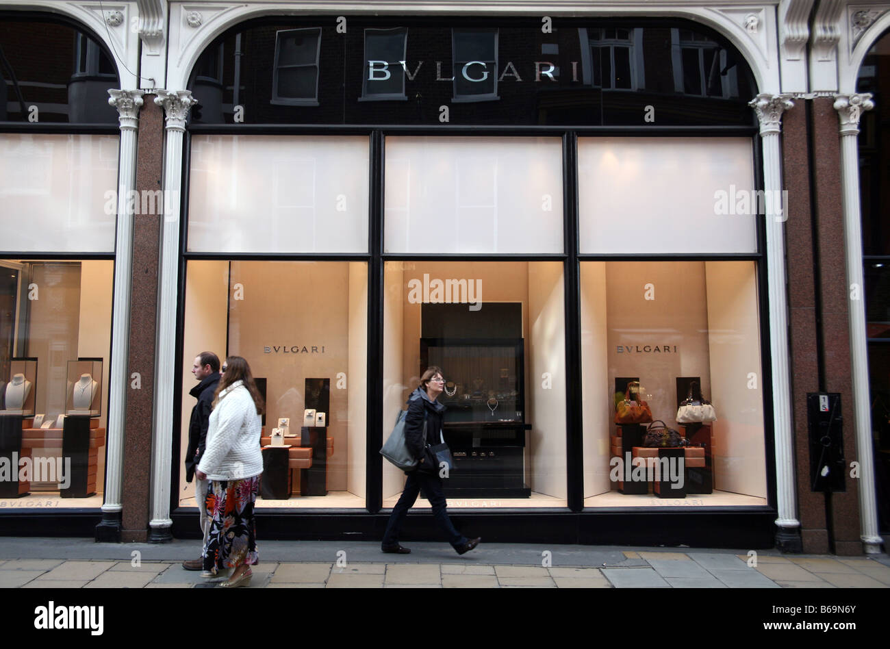 Bulgari store in New Bond Street, London Stock Photo