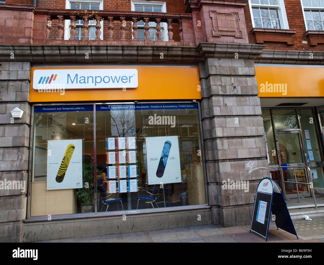 Manpower employment agency Lewisham High Street London England Stock Photo