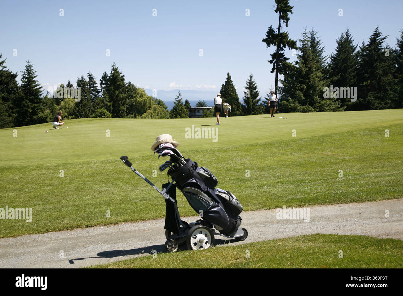 Canada Kanada BC Britisch British Columbia Vancouver Island Nanaimo Golf Club Stock Photo