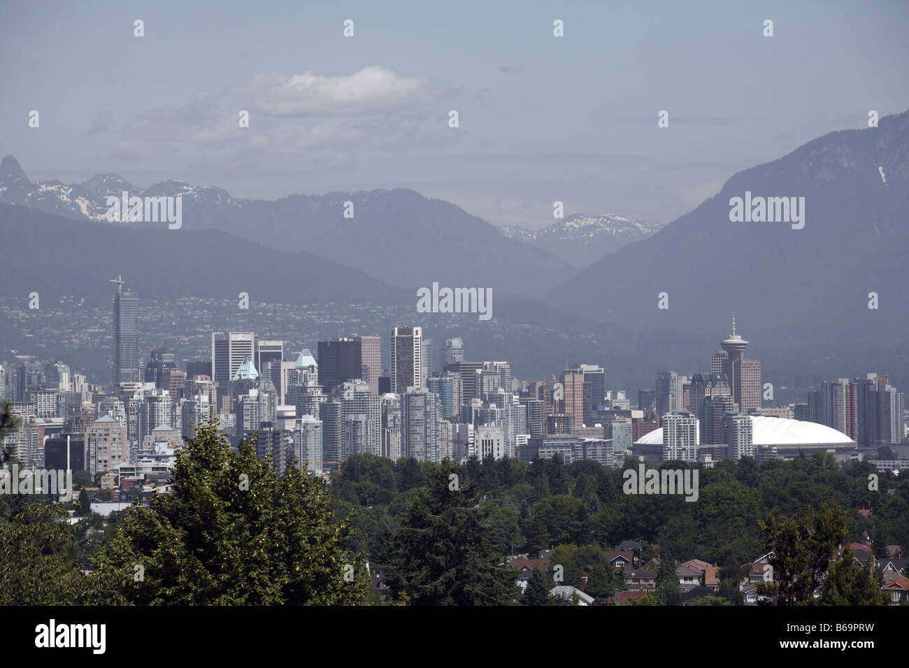 Canada Kanada BC Britisch British Columbia Vancouver Skyline Queen Elizabeth Park Stock Photo