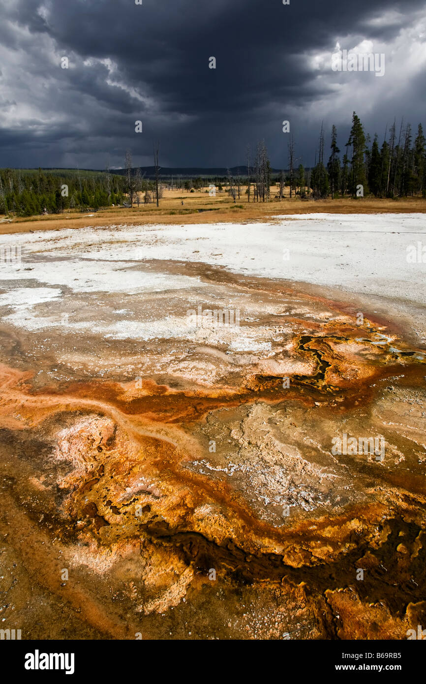 Black sand Basin Stock Photo