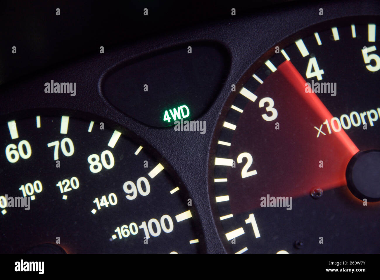 Rev, Counter, Dashboard, 4WD, Four, Wheel, Drive, Revs, Per, Minute, Car,  Driving, Vehicle, Van, SUV, Rover, Range, Speed, Speed Stock Photo - Alamy