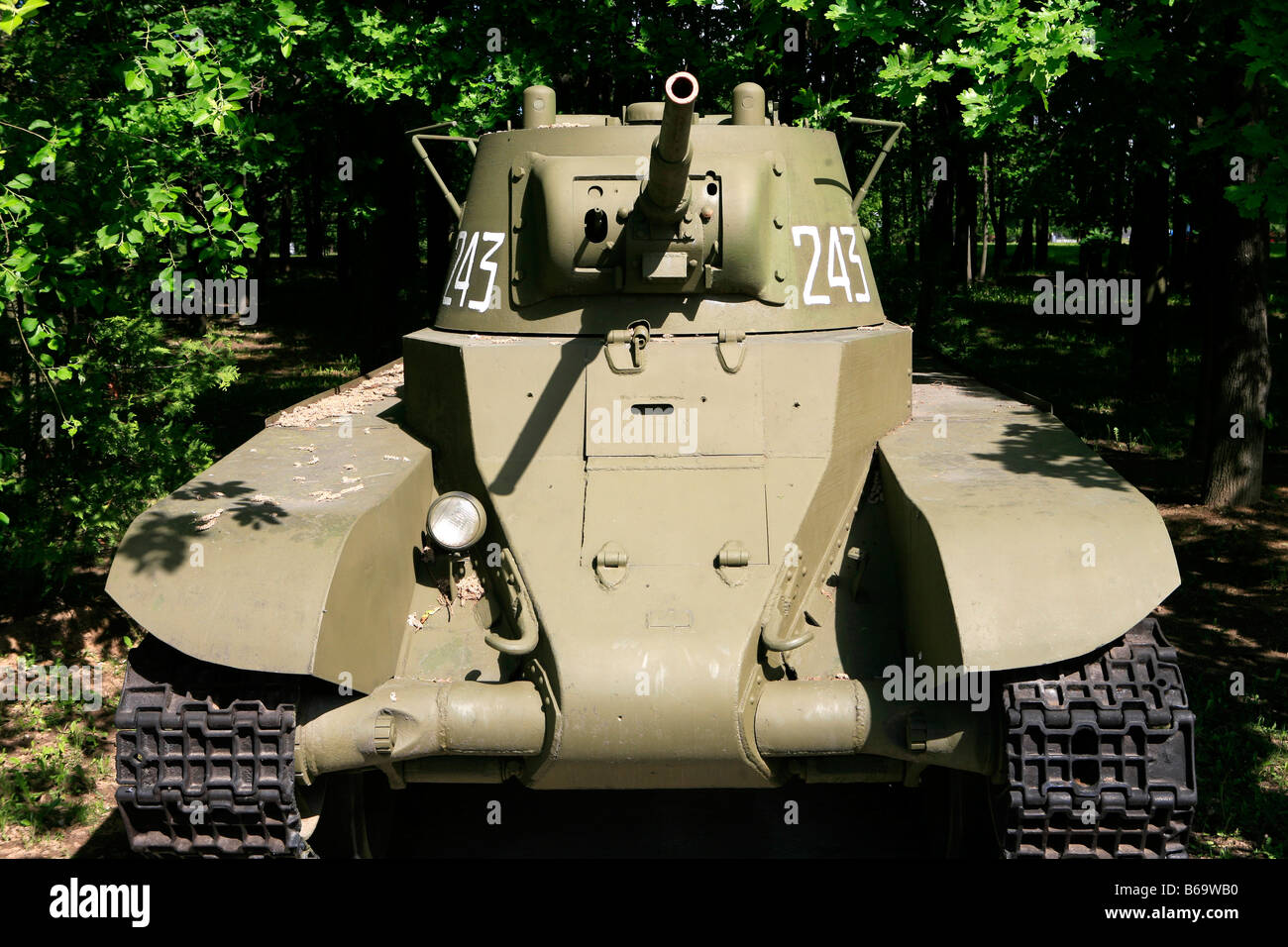 World War II Soviet tank at Victory Park in Moscow, Russia Stock Photo ...