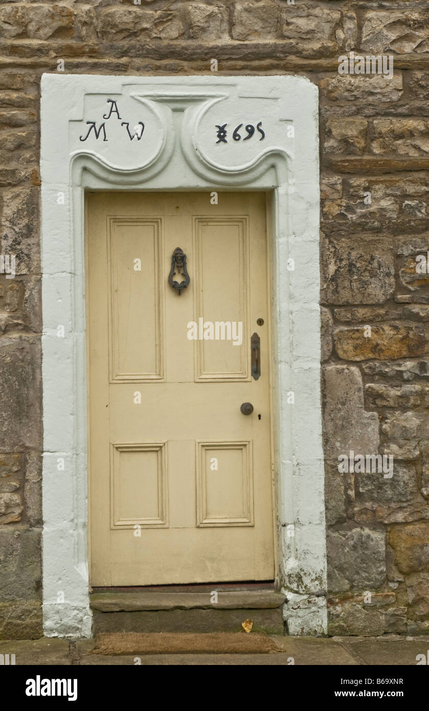 Front Door Of A House In Gayle Near Hawes In Wensleydale Showing