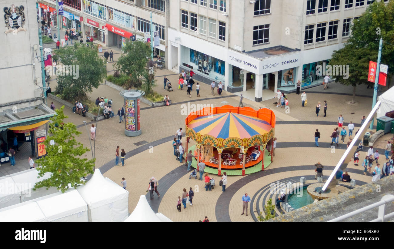Aerial view of Merry-go-round, Plymouth, Devon Stock Photo - Alamy