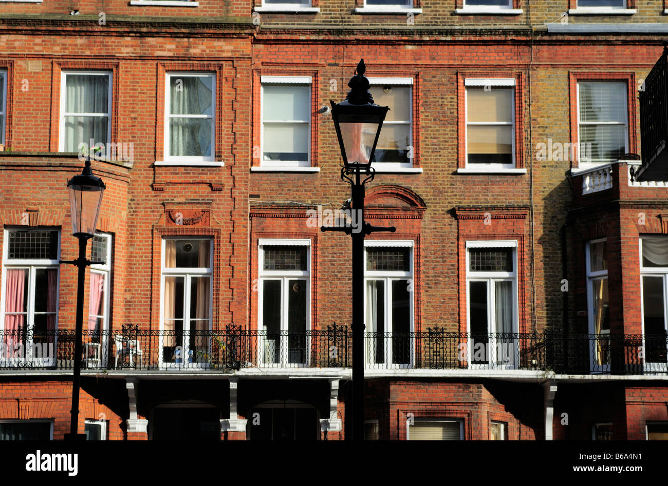 Kensington Houses Residential Street London Stock Photos & Kensington