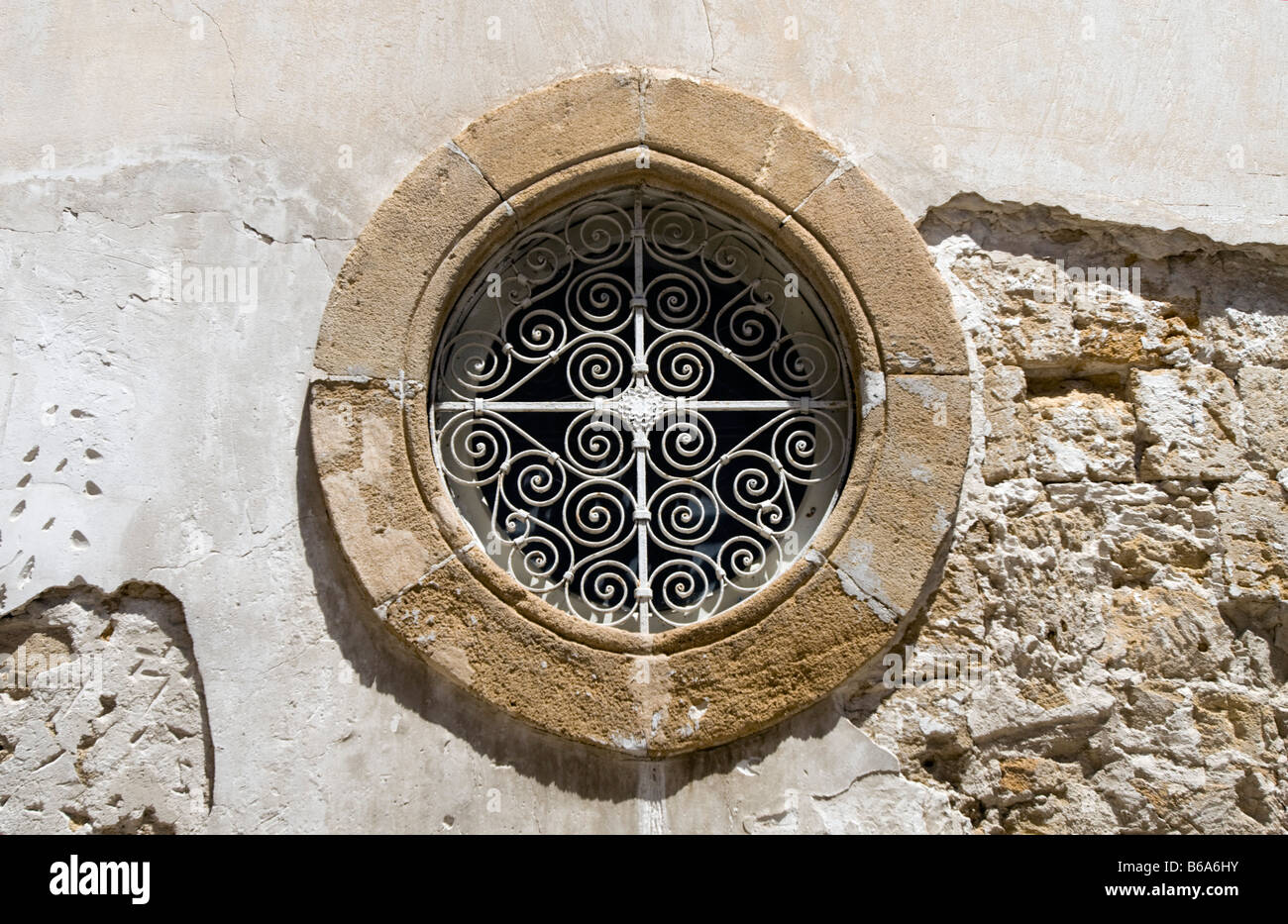 Cathedral of St.Sophia Selimiye Mosque wall circle window. Stock Photo