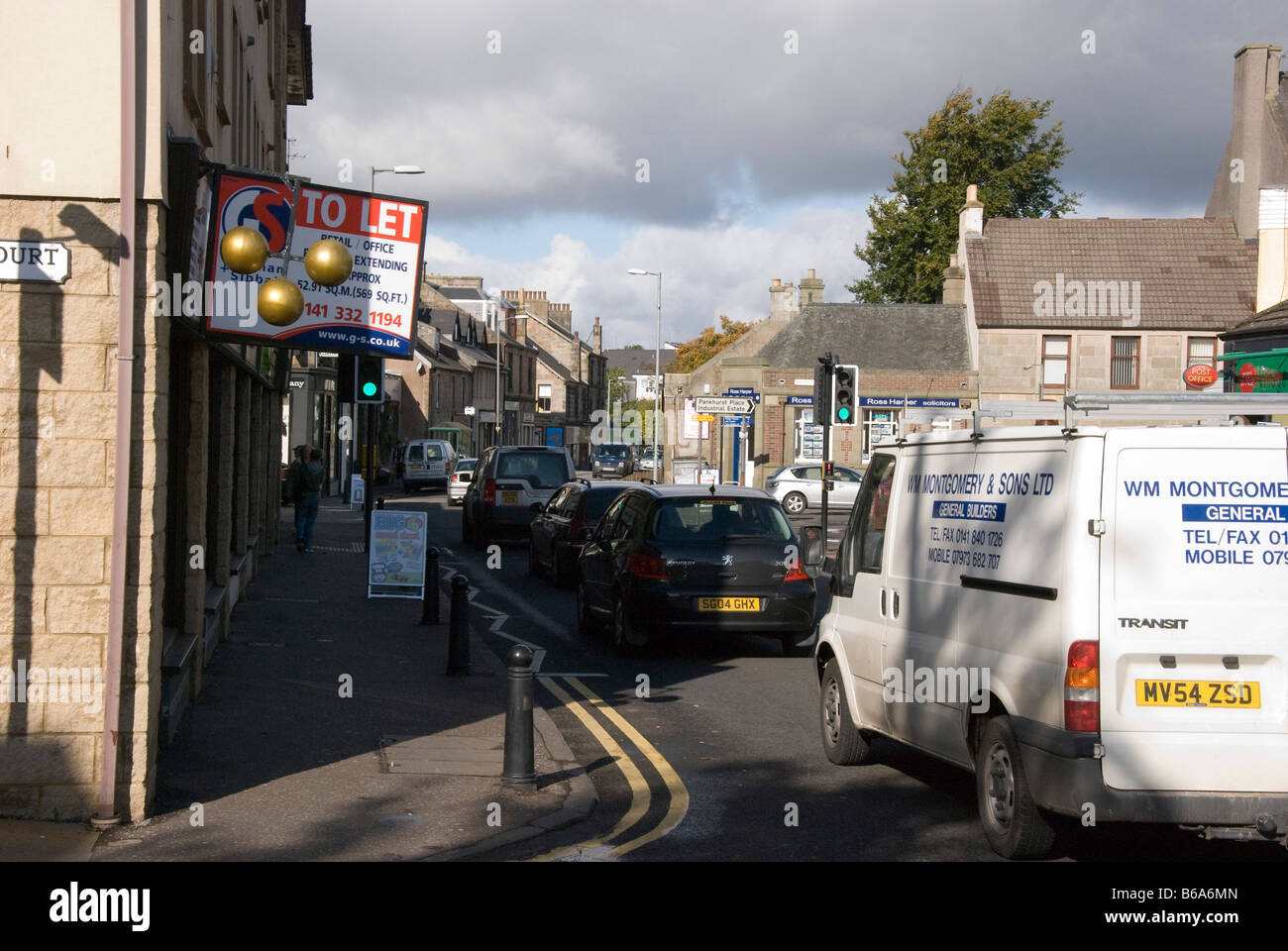 Traffic East Kilbride Village Stock Photo Alamy