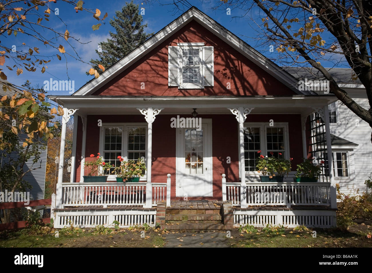 New England house Stowe Vermont USA Stock Photo Alamy