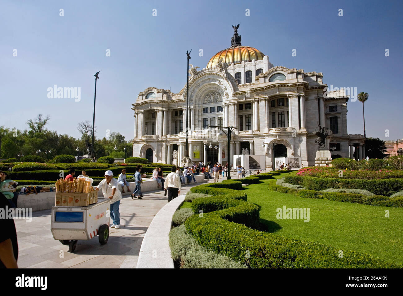 Mexico, Mexico City, Historical center. Palacio de las Belles Artes. Stock Photo
