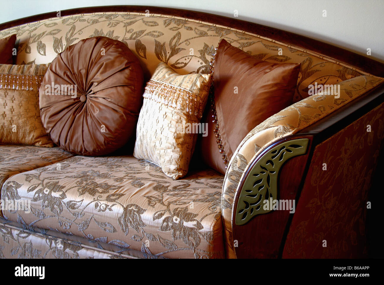 Stylish sofa close up, interior home Stock Photo Alamy