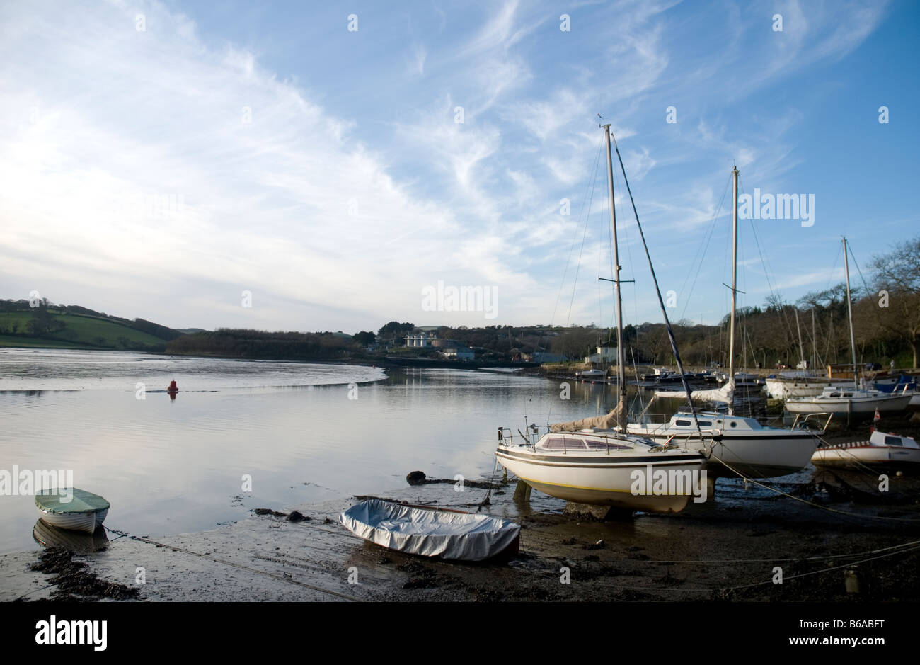 Truro river Malpas, Cornwall, England Stock Photo Alamy