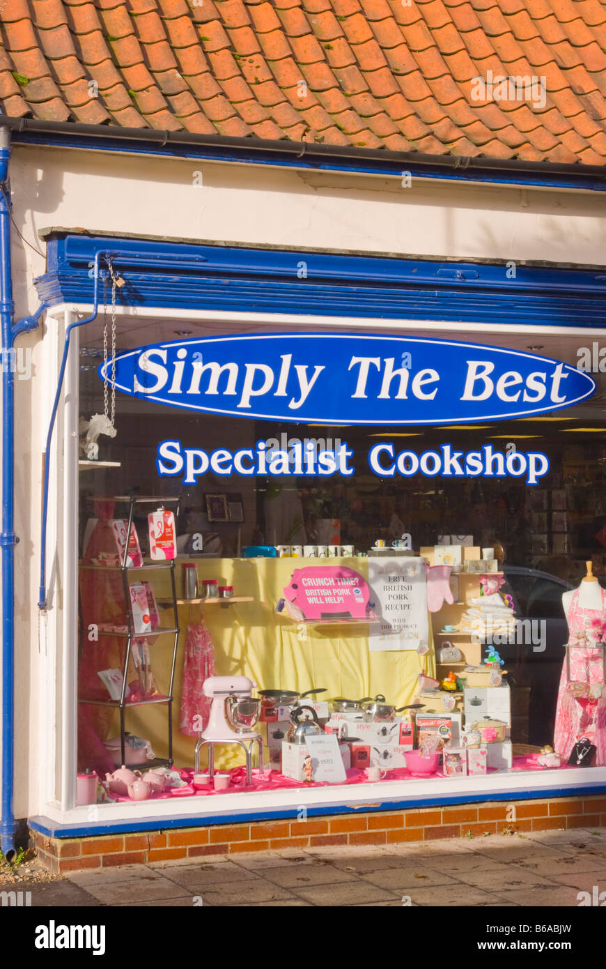 Simply the best specialist cookshop in Harleston,Norfolk,Uk Stock Photo