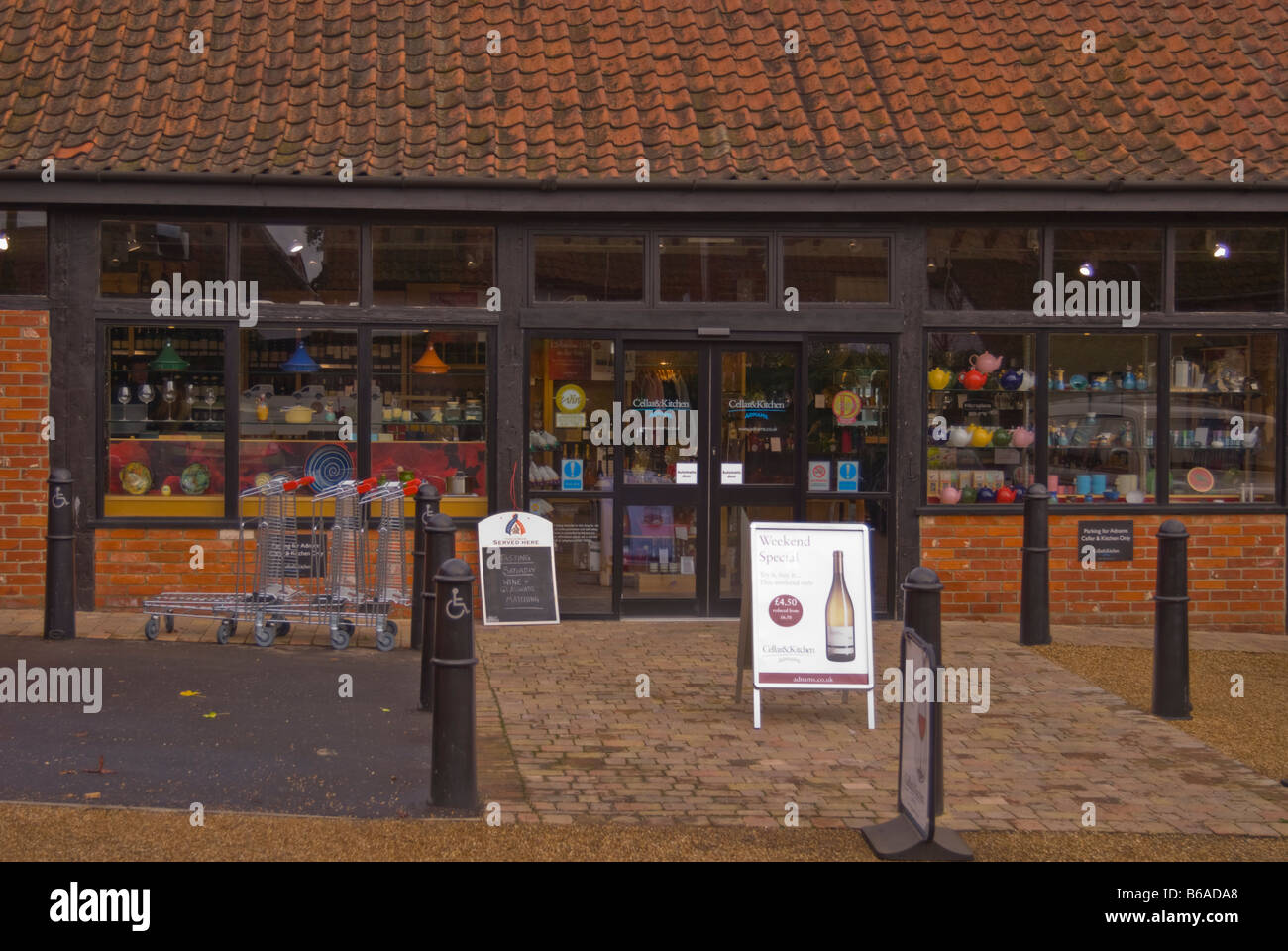 Adnams cellar & kitchen shop store in Harleston,Norfolk,Uk Stock Photo