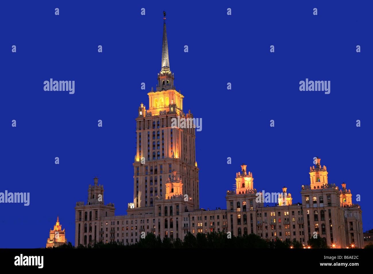 Hotel Ukraina, one of Stalin's Seven Sisters in Moscow, Russia Stock Photo