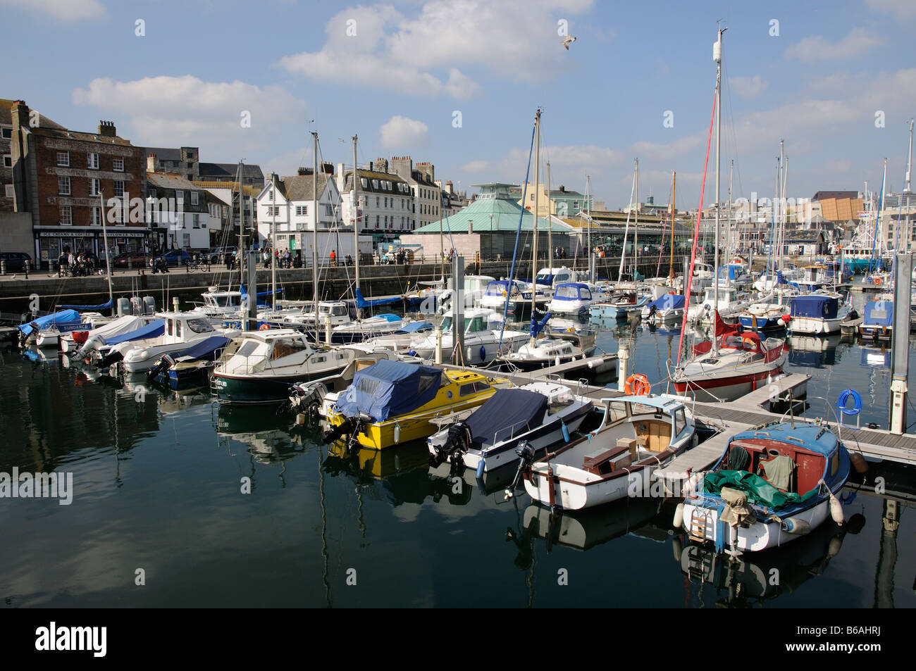 Plymouth Devon England UK Barbican and harbour Stock Photo