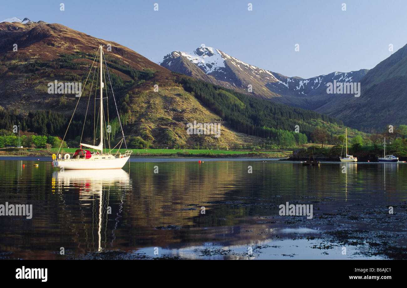 Bishops Bay on Loch Leven near North Ballachulish, Lochaber, Highland, Scotland, UK. Stock Photo