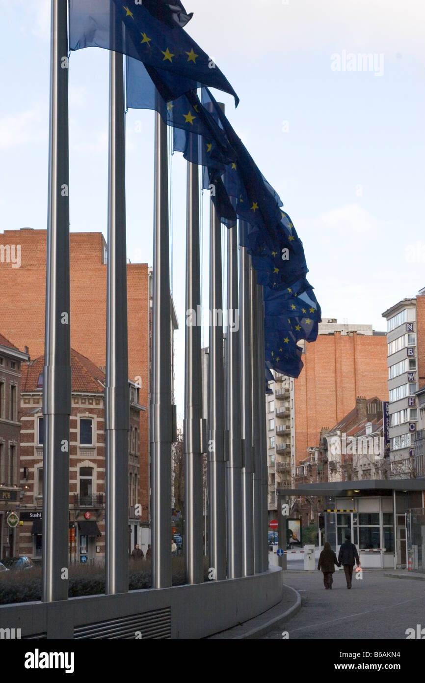 The Berlaymont building governmental building in Brussels, Belgium. Housing the European Commission headquarters Stock Photo