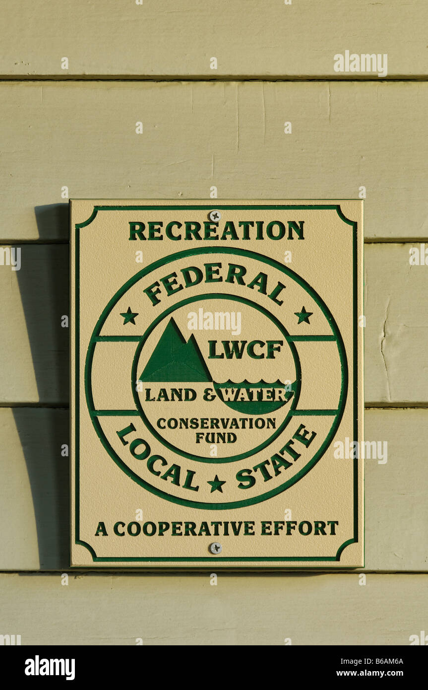 Sign for the Land and Water Conservation Fund Stock Photo